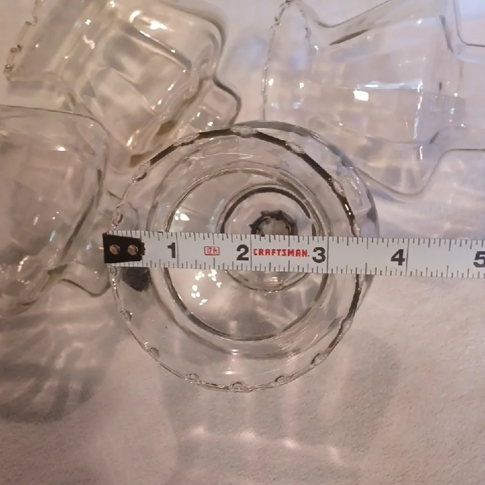 Home Interiors Clear Glass Candle Holders Set Of 4